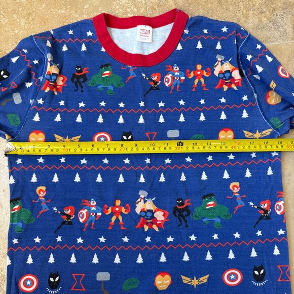 Hanna Andersson Marvel Superhero Pajama Set Adult Medium Cotton Holiday Xmas - Picture 7 of 9